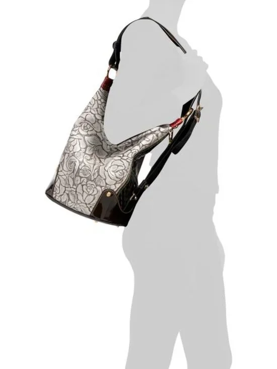 MARINO ORLANDI Made In Italy Leather Flower Backpack - Picture 6 of 6